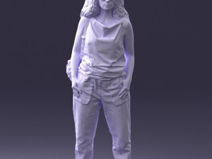 red haired woman 0081 Modelo 3D