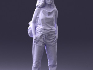 red haired woman 0081 Modelo 3D