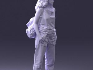 red haired woman 0081 Modelo 3D