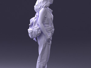 red haired woman 0081 Modelo 3D