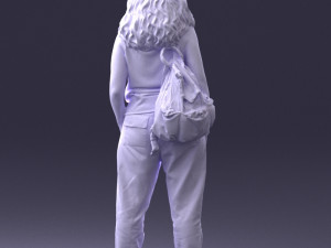 red haired woman 0081 Modelo 3D