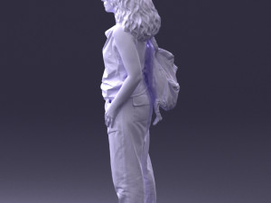 red haired woman 0081 Modelo 3D