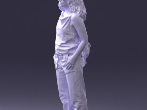 red haired woman 0081 Modelo 3D