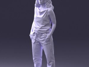 red haired woman 0081 Modelo 3D