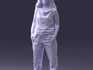 red haired woman 0081 Modelo 3D