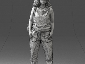 red haired woman 0081 Modelo 3D