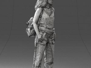 red haired woman 0081 Modelo 3D