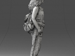 red haired woman 0081 Modelo 3D