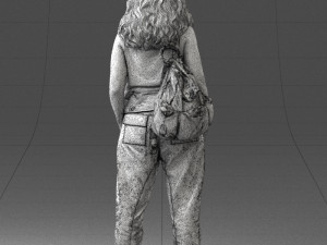 red haired woman 0081 Modelo 3D