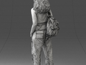 red haired woman 0081 Modelo 3D