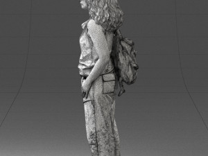 red haired woman 0081 Modelo 3D