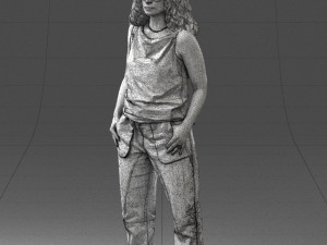red haired woman 0081 Modelo 3D