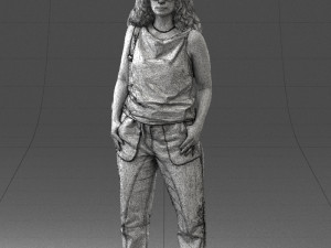 red haired woman 0081 Modelo 3D
