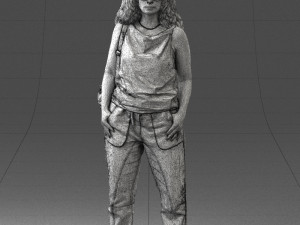 red haired woman 0081 Modelo 3D