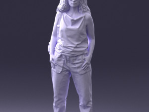 red haired woman 0081 3d print ready 3D Print Model