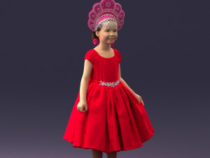 girl in red dress 0070 3D मॉडल
