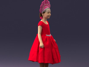 girl in red dress 0070 3D मॉडल