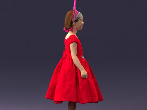 girl in red dress 0070 3D मॉडल