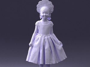 girl in red dress 0070 3d print ready 3D Принт Модель