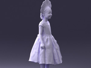 girl in red dress 0070 3d print ready 3D Принт Модель