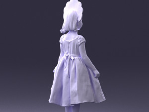 girl in red dress 0070 3d print ready 3D Принт Модель