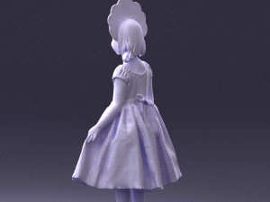 girl in red dress 0070 3d print ready 3D Принт Модель