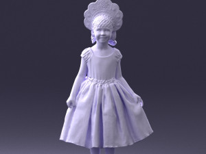 girl in red dress 0070 3d print ready 3D Принт Модель