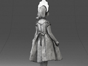 girl in red dress 0070 3d print ready 3D Принт Модель