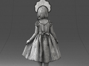 girl in red dress 0070 3d print ready 3D Принт Модель
