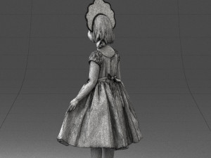 girl in red dress 0070 3d print ready 3D Принт Модель