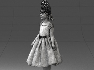 girl in red dress 0070 3d print ready 3D Принт Модель