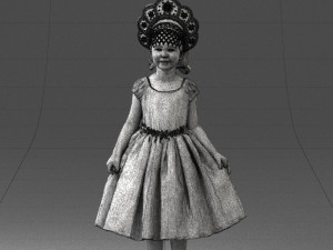 girl in red dress 0070 3d print ready 3D Принт Модель