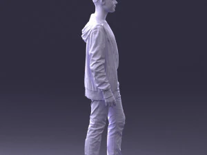 000403 Realistic Teen Boy in Colorful Clothing 3D Model