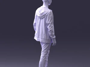 000403 Realistic Teen Boy in Colorful Clothing 3D Model