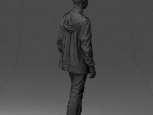 000403 Realistic Teen Boy in Colorful Clothing 3D Model