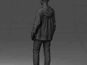 000403 Realistic Teen Boy in Colorful Clothing 3D Model