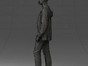 000403 Realistic Teen Boy in Colorful Clothing 3D Model