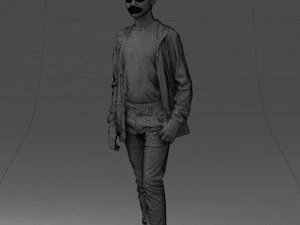 000403 Realistic Teen Boy in Colorful Clothing 3D Model