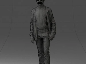 000403 Realistic Teen Boy in Colorful Clothing 3D Model