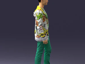 000403 Realistic Teen Boy in Colorful Clothing 3dp 3D Print Model