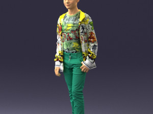 boy in colorful clothes 0069 3d print ready 3D Baskı Modeli