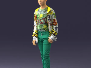 000403 Realistic Teen Boy in Colorful Clothing 3dp 3D Print Model