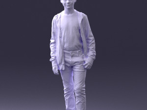 boy in colorful clothes 0069 3d print ready 3D Baskı Modeli