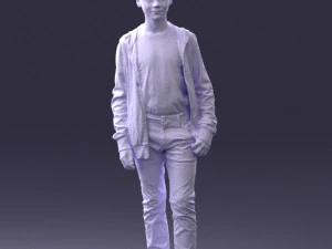 000403 Realistic Teen Boy in Colorful Clothing 3dp 3D Print Model