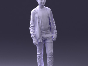 boy in colorful clothes 0069 3d print ready 3D Baskı Modeli