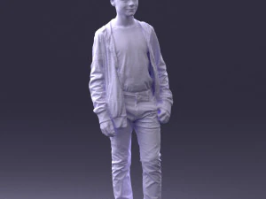 000403 Realistic Teen Boy in Colorful Clothing 3dp 3D Print Model