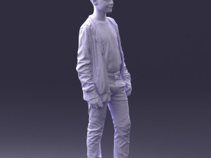 boy in colorful clothes 0069 3d print ready 3D Baskı Modeli