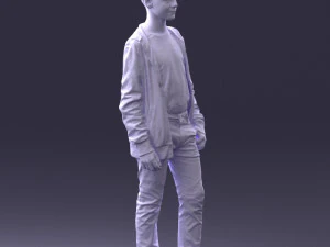 000403 Realistic Teen Boy in Colorful Clothing 3dp 3D Print Model