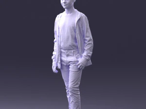 000403 Realistic Teen Boy in Colorful Clothing 3dp 3D Print Model
