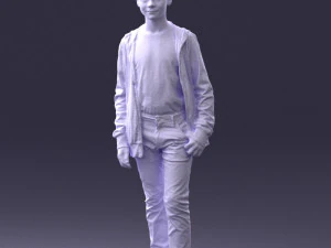 000403 Realistic Teen Boy in Colorful Clothing 3dp 3D Print Model
